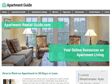 Tablet Screenshot of apartment-rental-guide.com